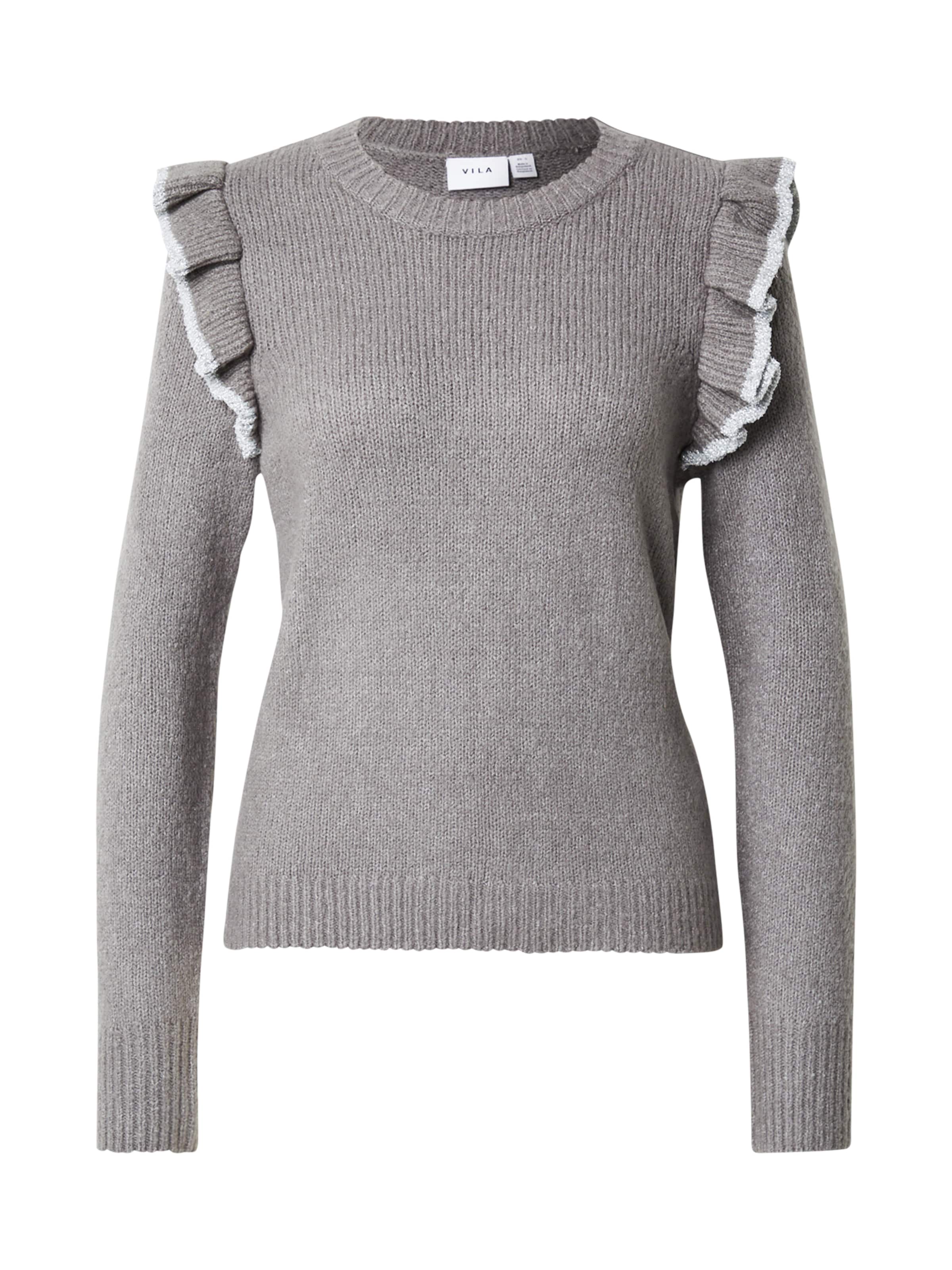 VILA Πουλόβερ 'VINanzy' σε γκρι: μπροστά