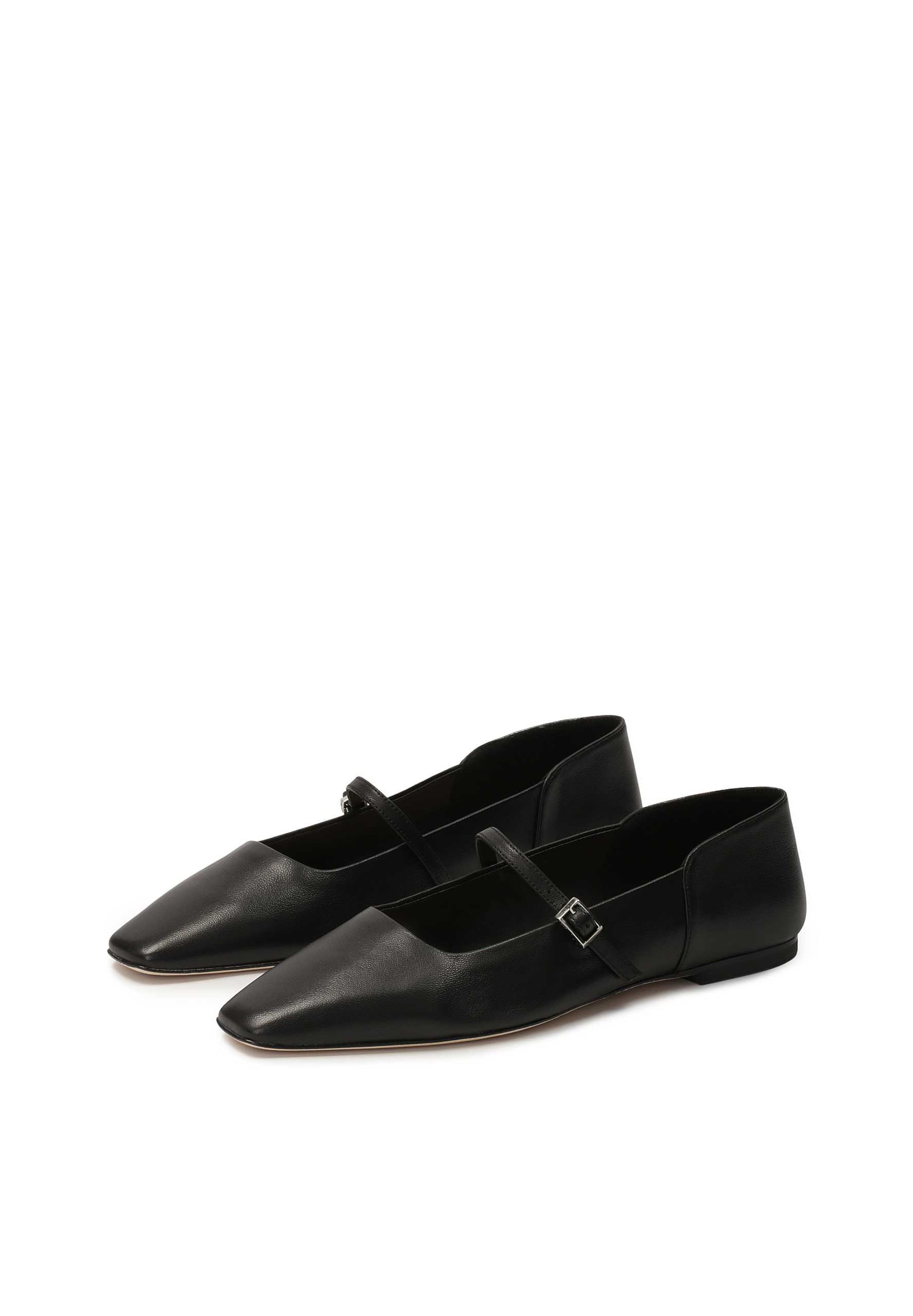 Kazar Studio Ballet Flats with Strap in Black