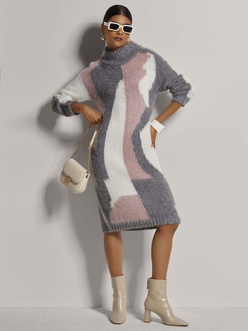 Robes en maille MADELEINE en gris