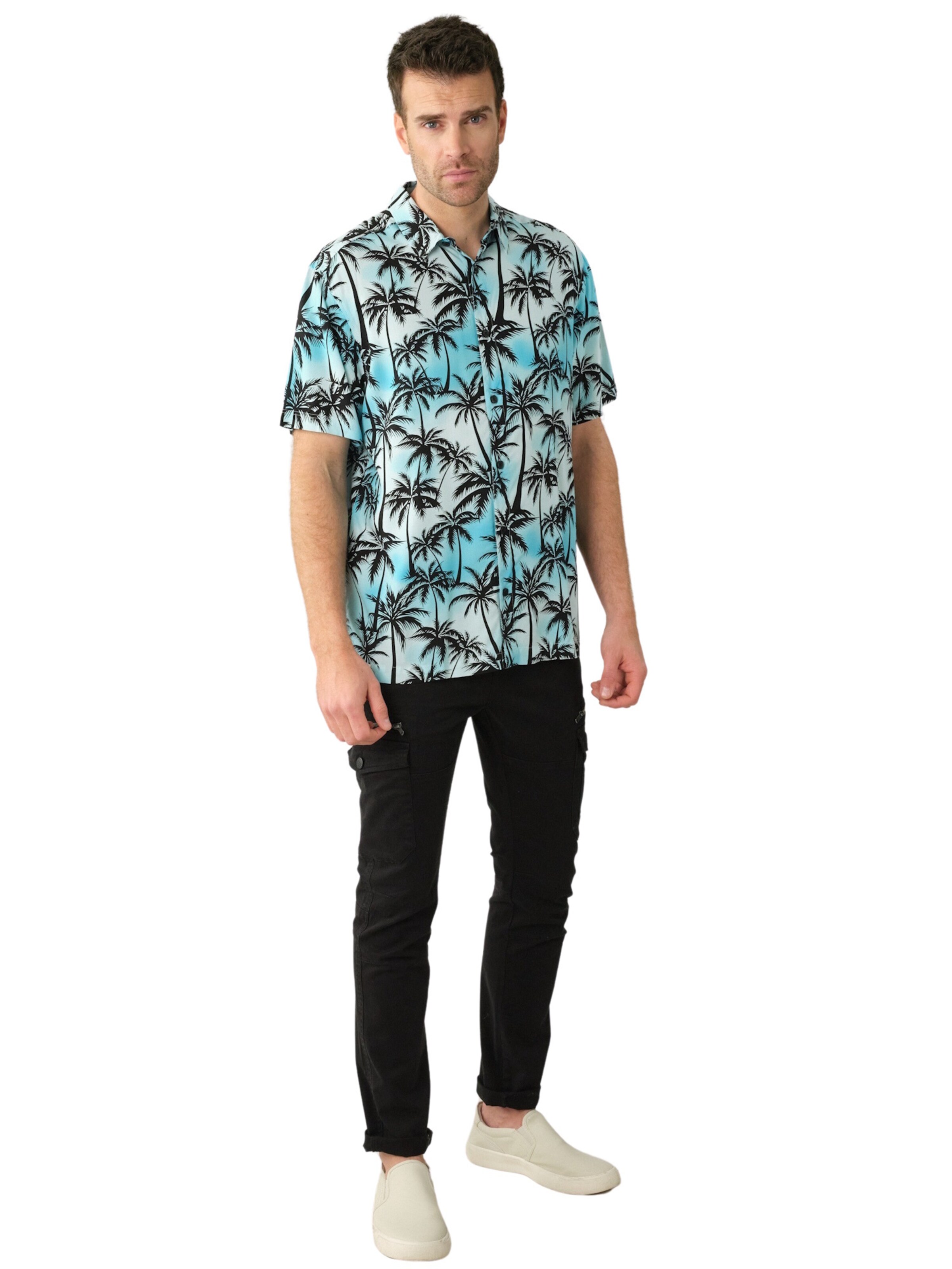 Deeluxe Regular fit Button Up Shirt 'Handy' in Blue