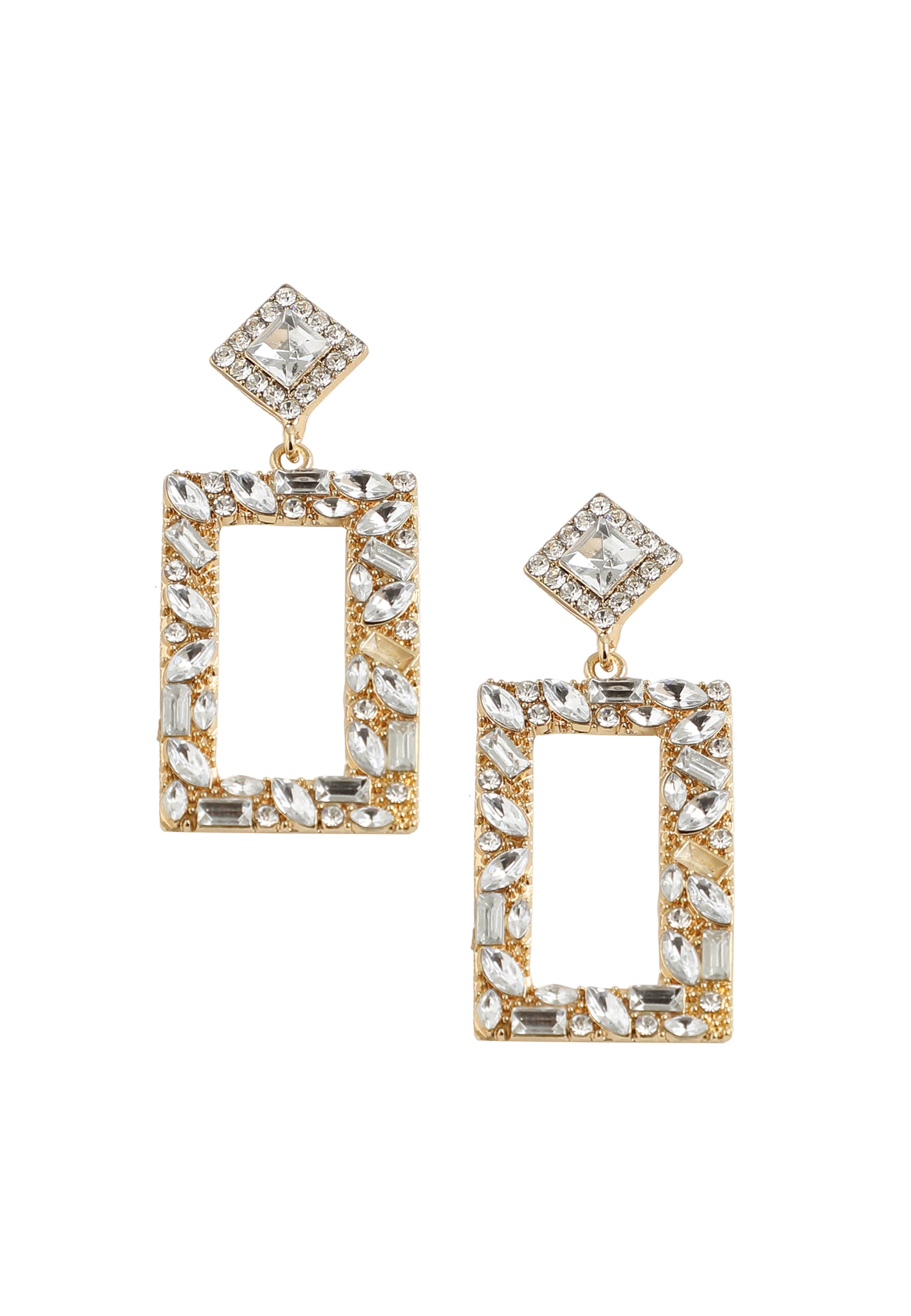 SOHI Náušnice ' Elayne ' - Zlatá: predná strana