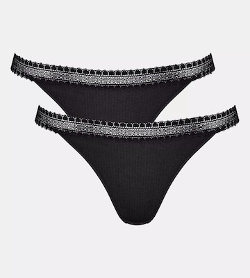 SLOGGI - Cueca 'GO' em preto: frente