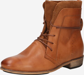 haghe by HUB Lace-Up Ankle Boots 'Hally' in Brown: front