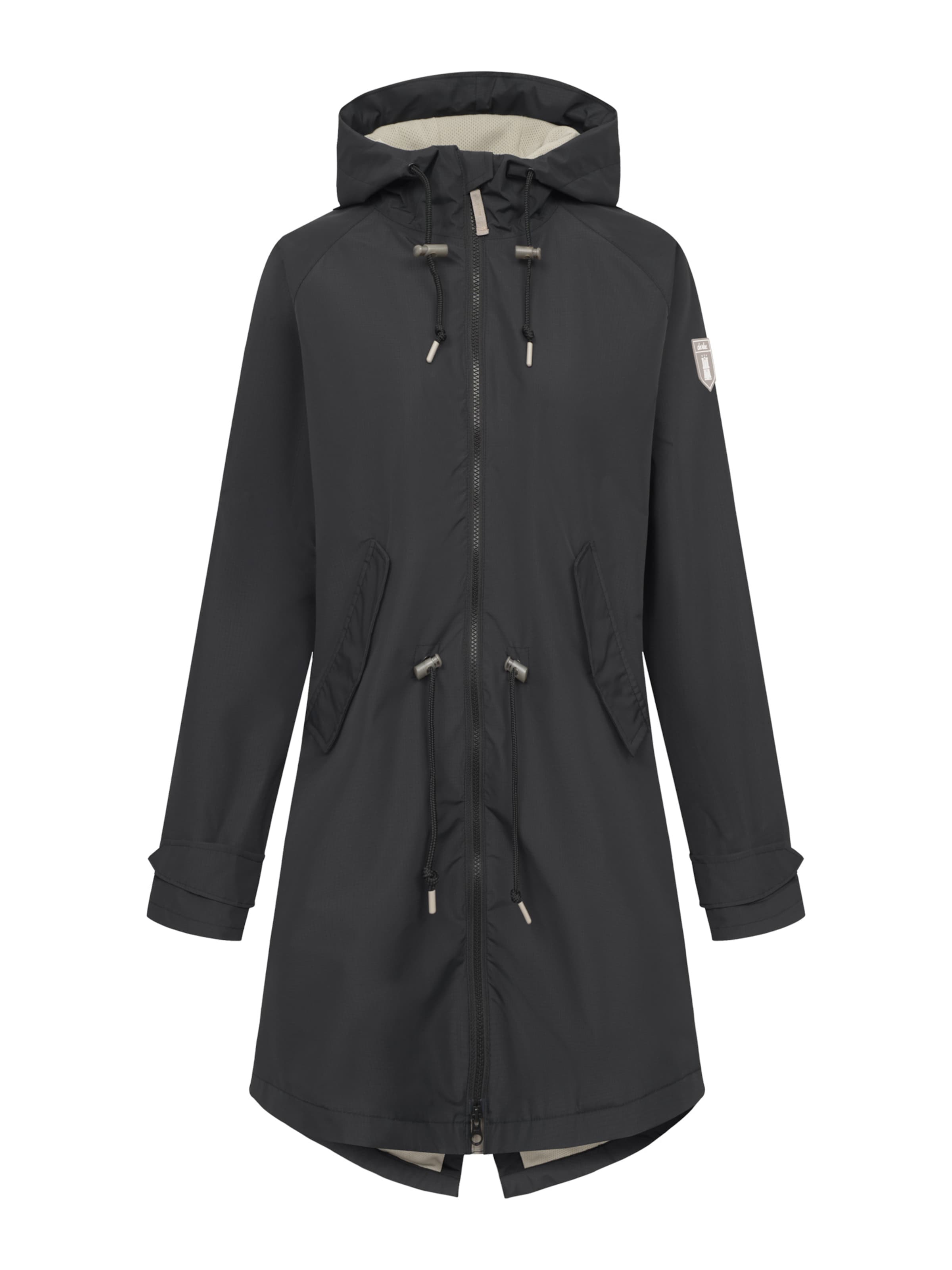 Derbe Funktionsmantel 'Ripby' in Schwarz: Vorderseite