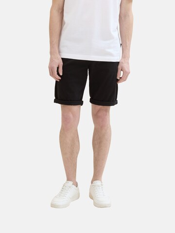 TOM TAILOR Regular Shorts in Schwarz: predná strana