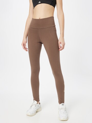 Skinny Pantalon de sport 'All Szn X Logomania' ADIDAS SPORTSWEAR en marron : devant