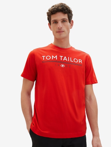 sarkans TOM TAILOR T-Krekls