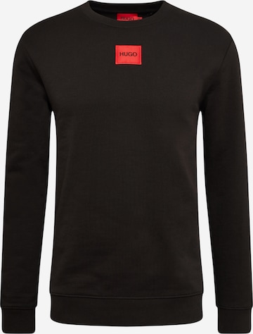 HUGO Red - Sweatshirt 'Diragol' em preto: frente