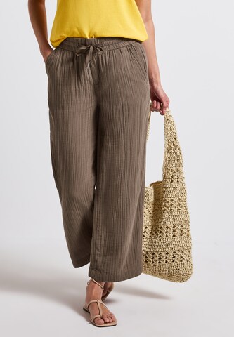 Wide Leg Pantalon STREET ONE en marron : devant