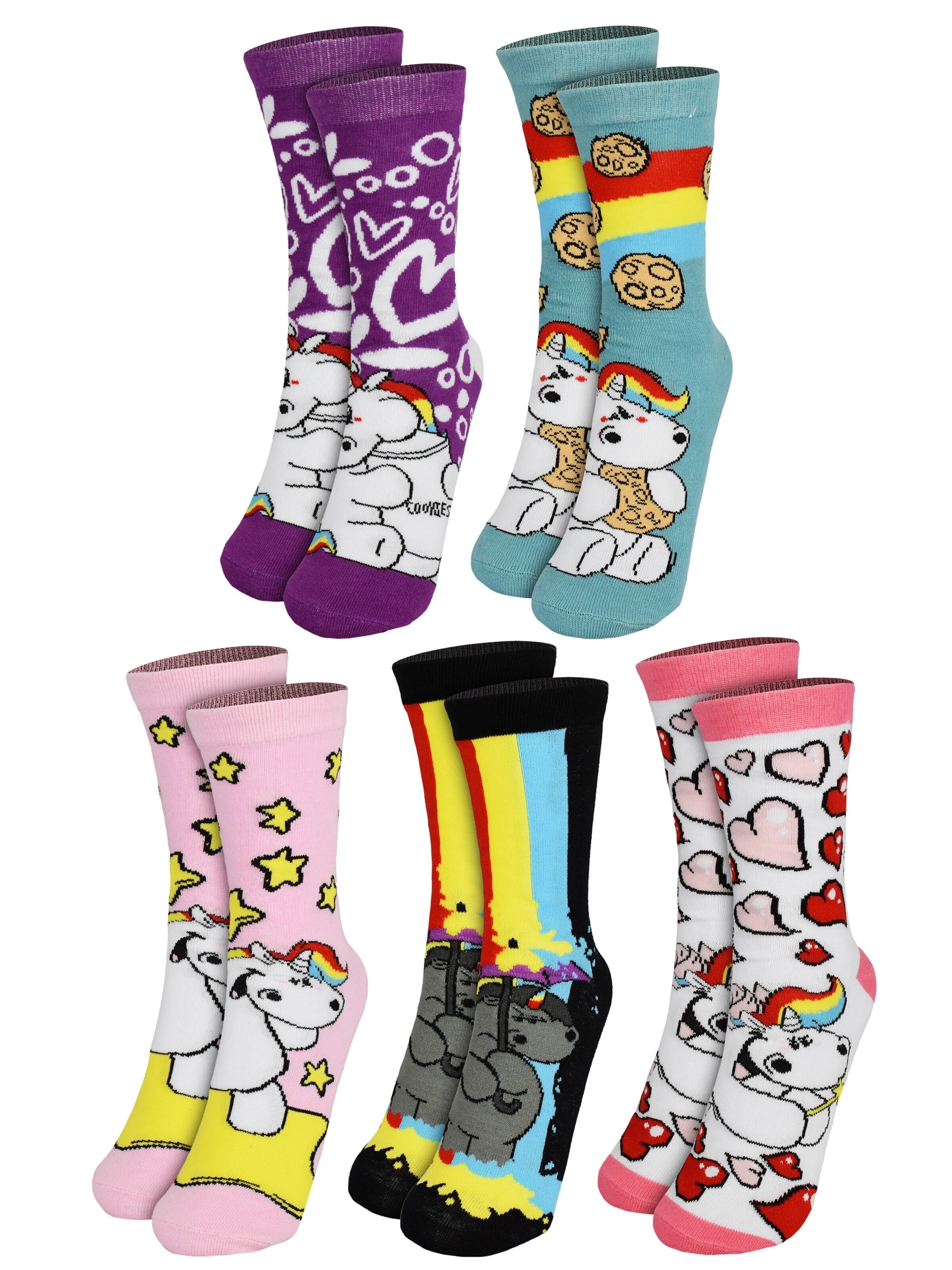 pummel & friends Socks 'Pummeleinhorn' in Mixed colors: front