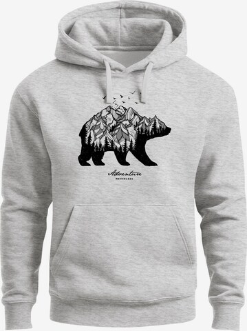 Neverless Sweatshirt 'Mountain Bear' in Grau: Vorderseite