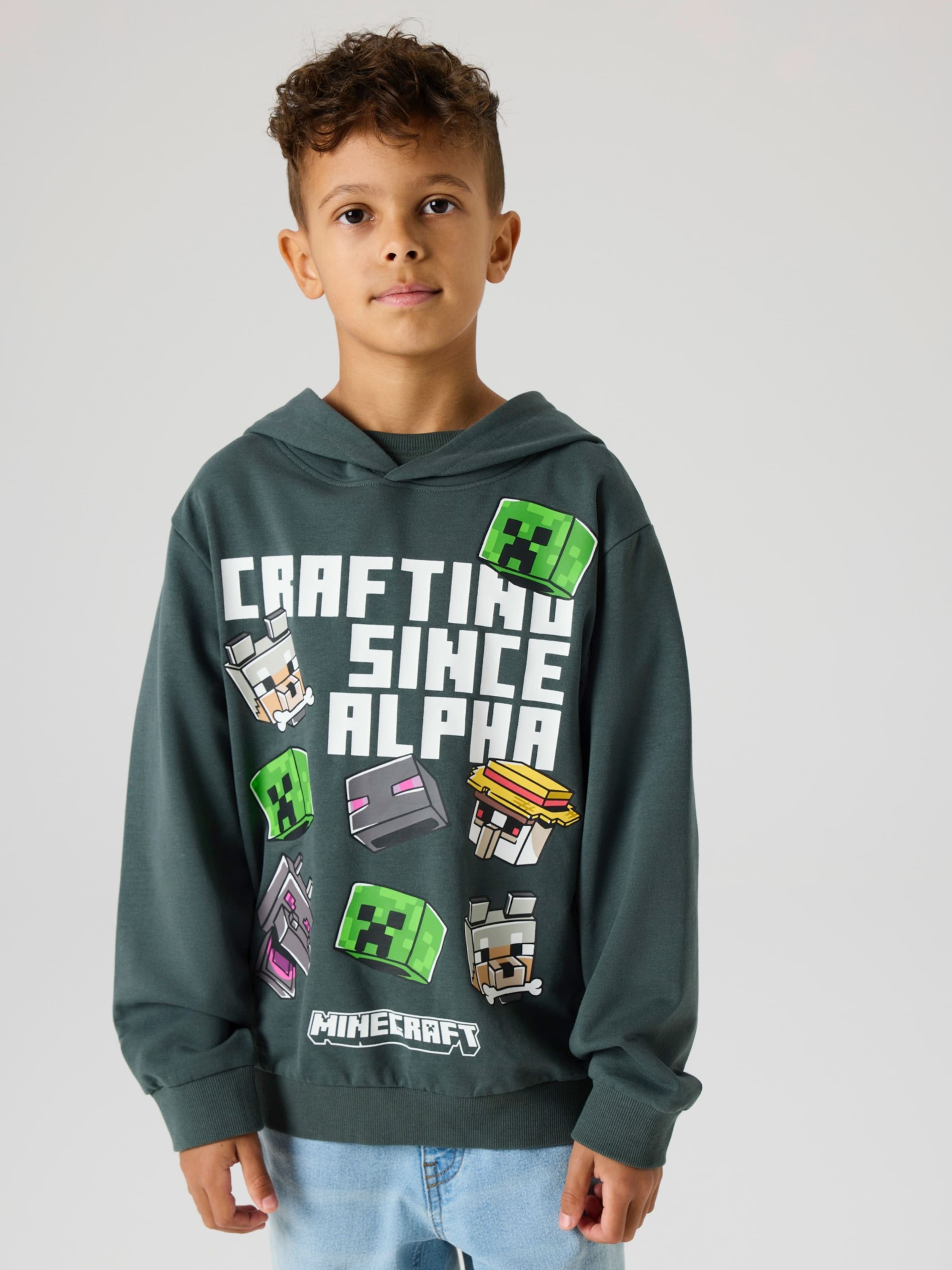 NAME IT Sweatshirt 'NKMJET MINECRAFT' in Dark Grey | ABOUT YOU