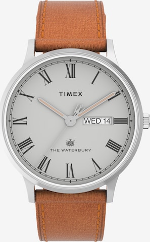 TIMEX Analogt ur 'Waterbury' i brun: forside