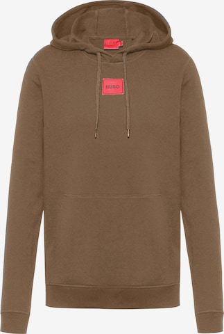 HUGO Sweatshirt 'Daratschi214' in Brown: front