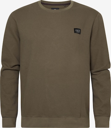 Petrol Industries Sweatshirt 'Firth' in Bruin: voorkant