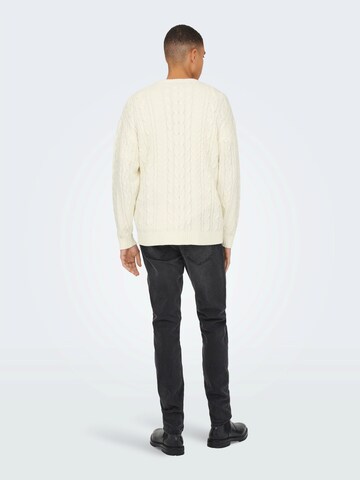 Pull-over 'ONSMack' Only & Sons en blanc