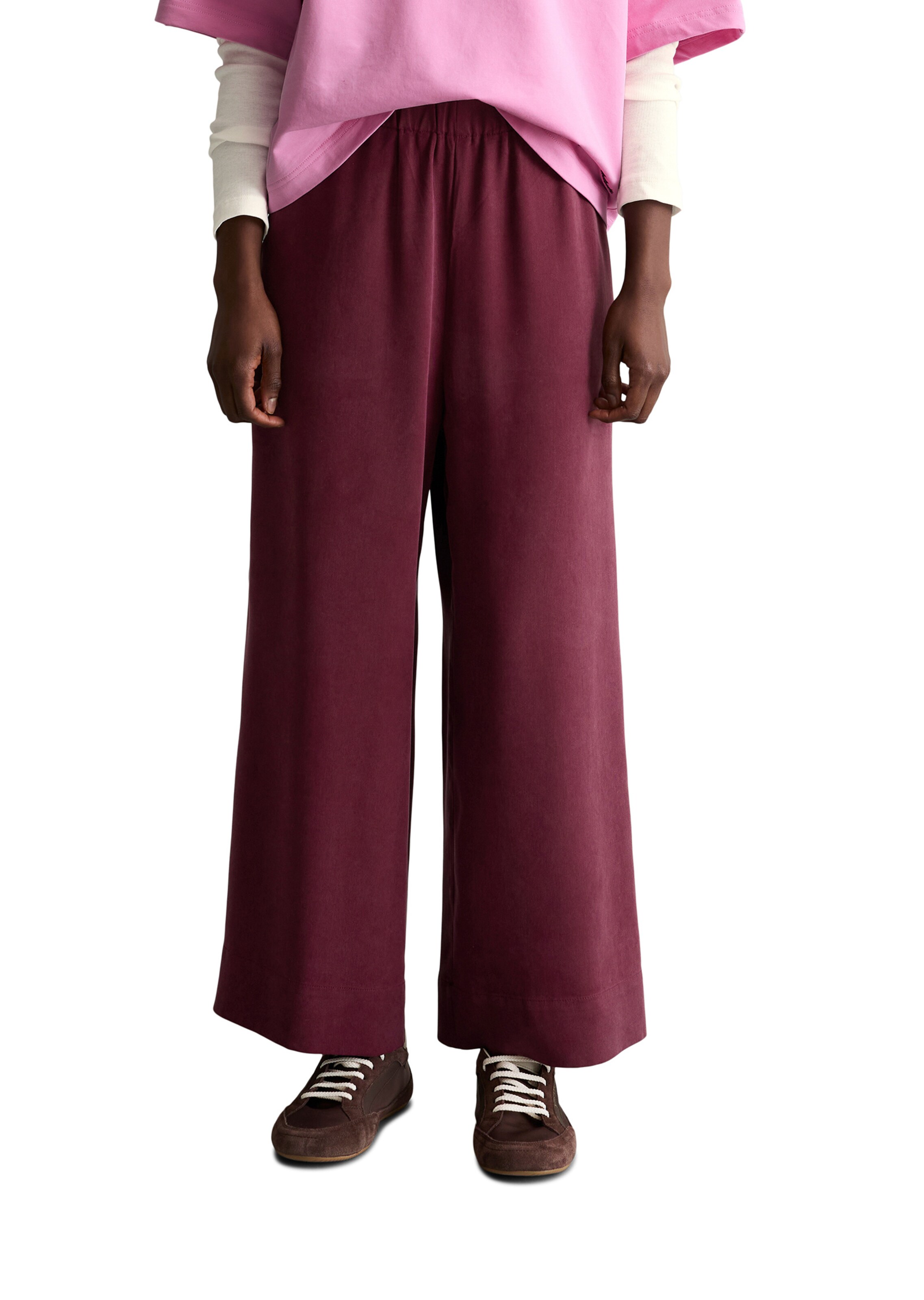 Wide Leg Pantalon Marc O'Polo DENIM en rouge : devant