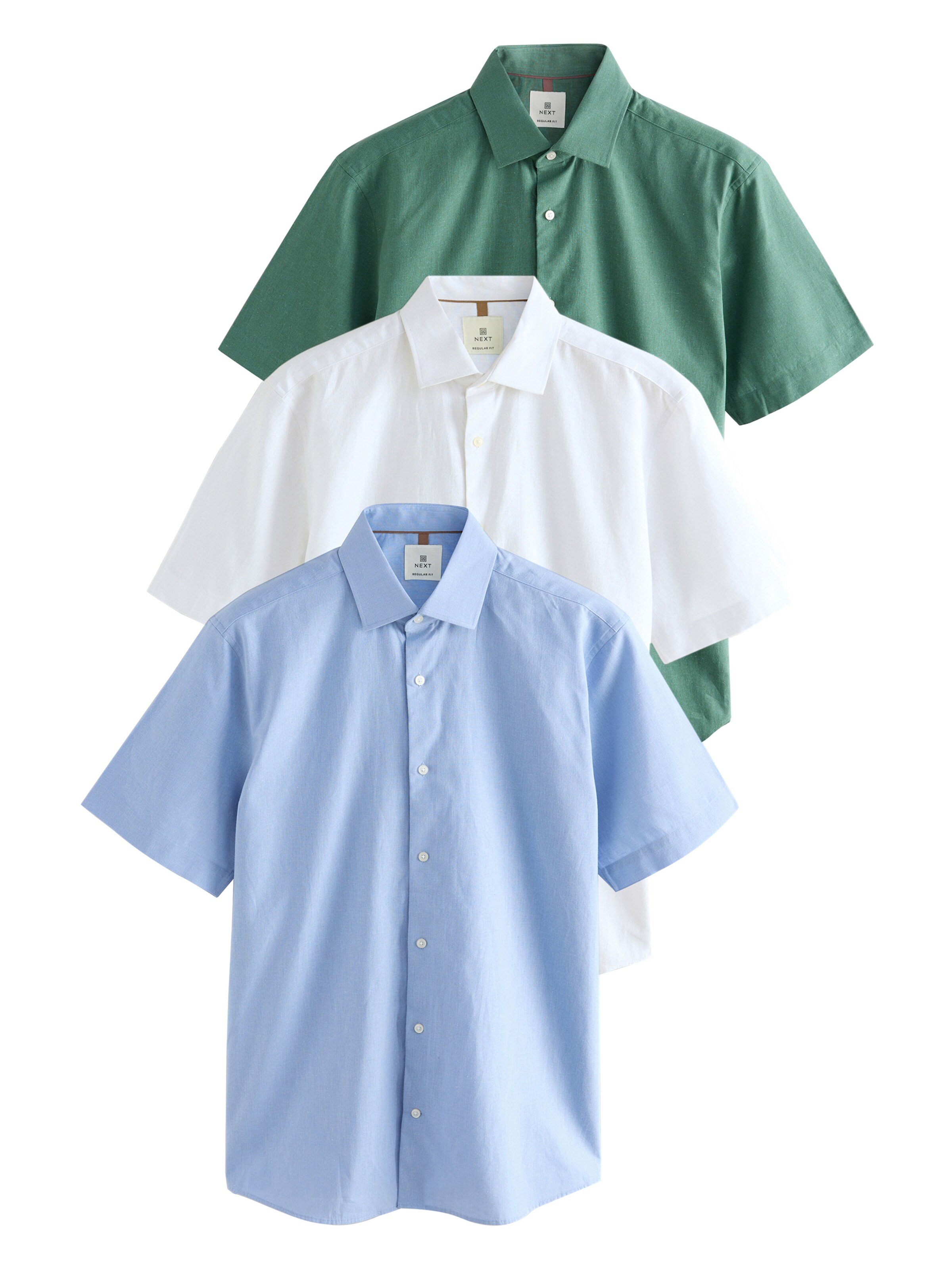 Next Средняя посадка Рубашка в Синий: спереди