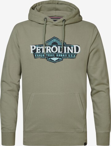 Sweat-shirt Petrol Industries en vert : devant