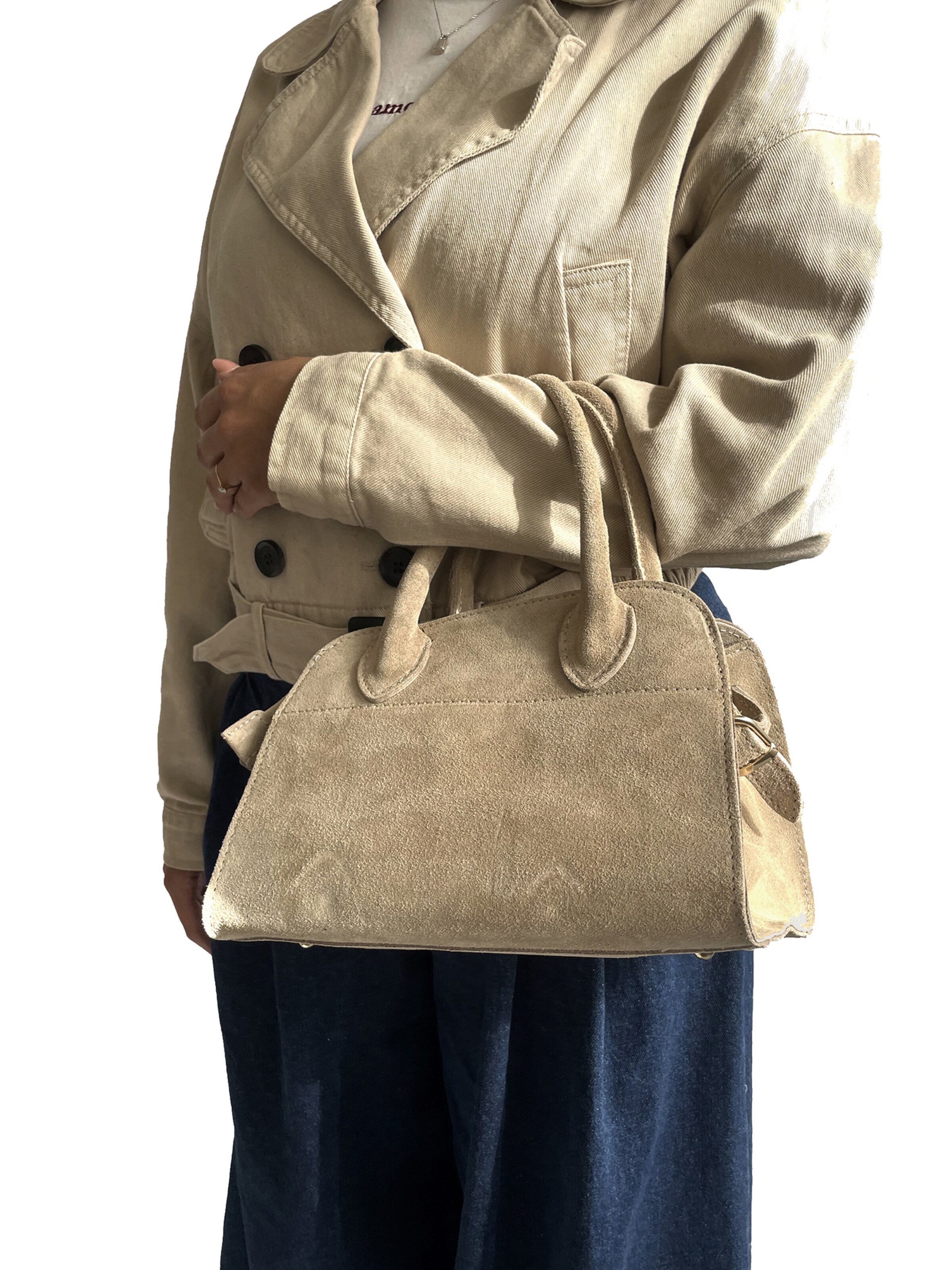 CHICCA BORSE Handtas in Beige: voorkant