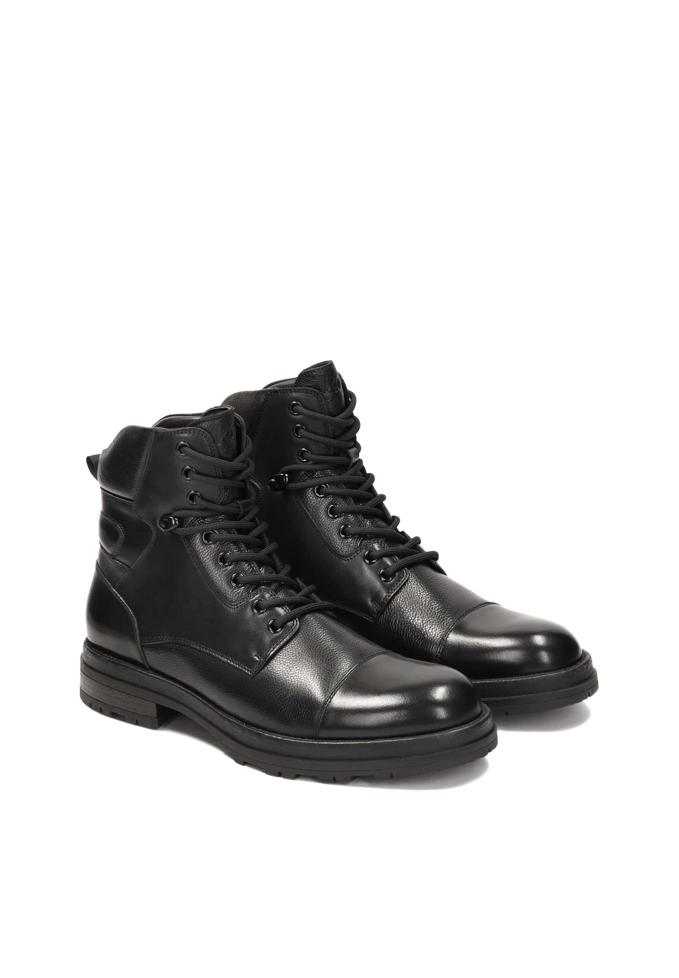 Kazar Fűzős csizma - fekete