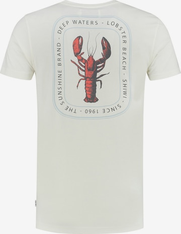 Shiwi Tričko 'Lobster beach' - biela