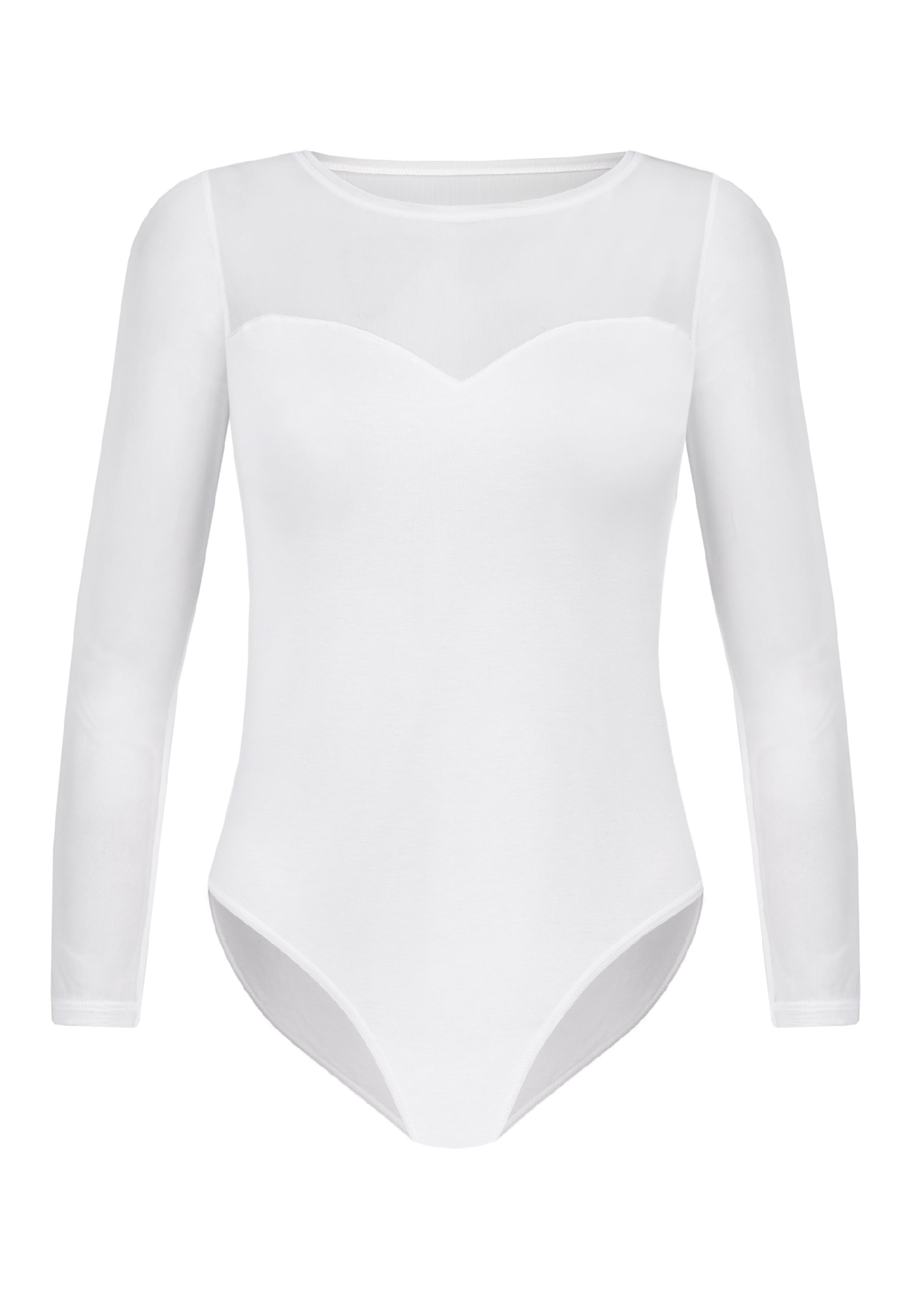 TEYLI Κορμάκι-μπλουζάκι σε λευκό: μπροστά