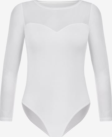TEYLI Shirt bodysuit in White: front