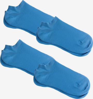 Albero Natur Füßlinge 'Bio-Baumwoll-Sneakersocken Unisex - 4er Pack' in Blau: Vorderseite
