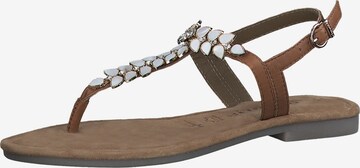 TAMARIS T-Bar Sandals in Brown: front