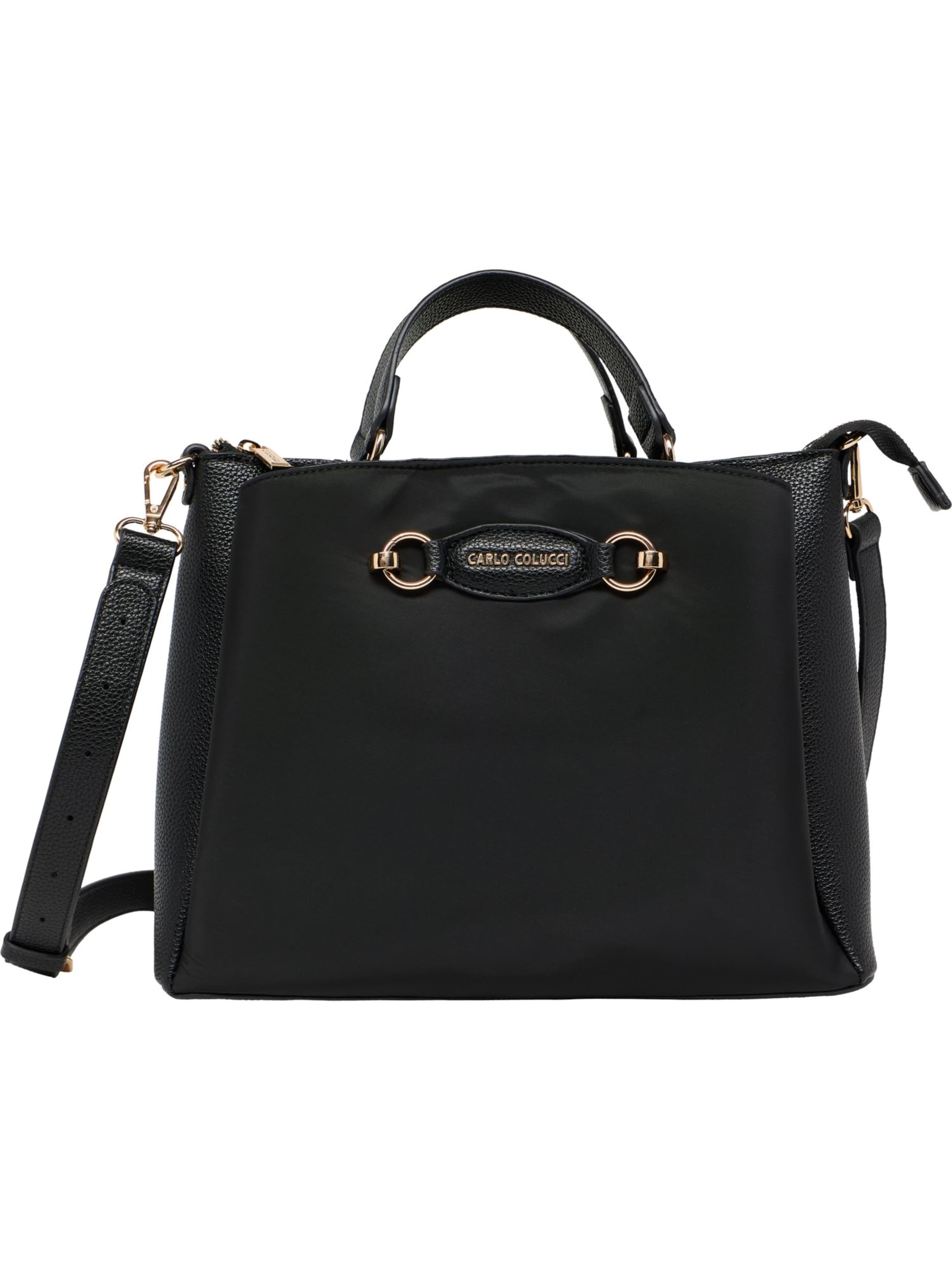 Carlo Colucci Handtasche 'Falkensteiner' in Schwarz: Vorderseite