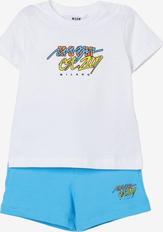 MSGM Set 'Completo bianco-celeste per neonato' in Weiß: Vorderseite