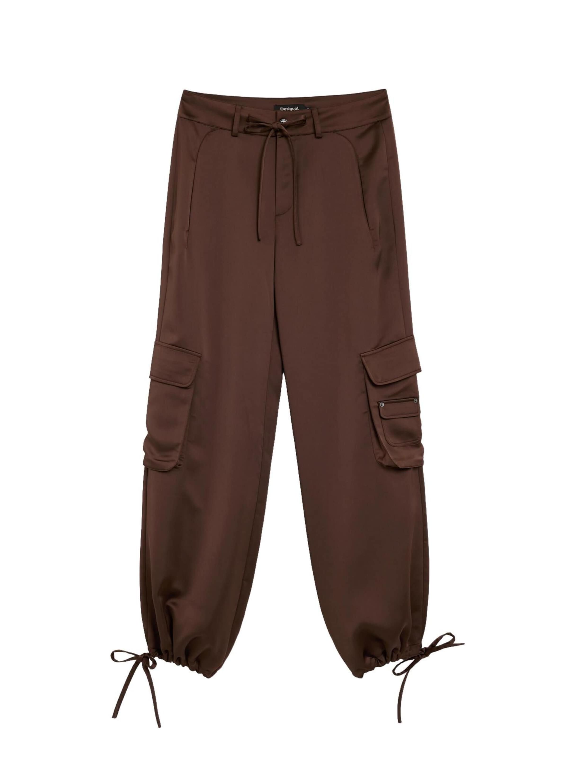 Barrel Pantaloni cargo di Desigual in marrone: frontale
