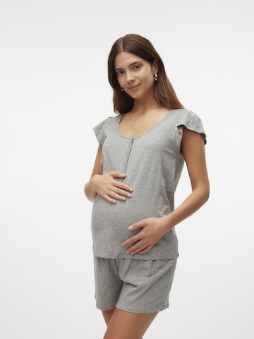 MAMALICIOUS Short Pajama Set 'Mira' in Grey: front