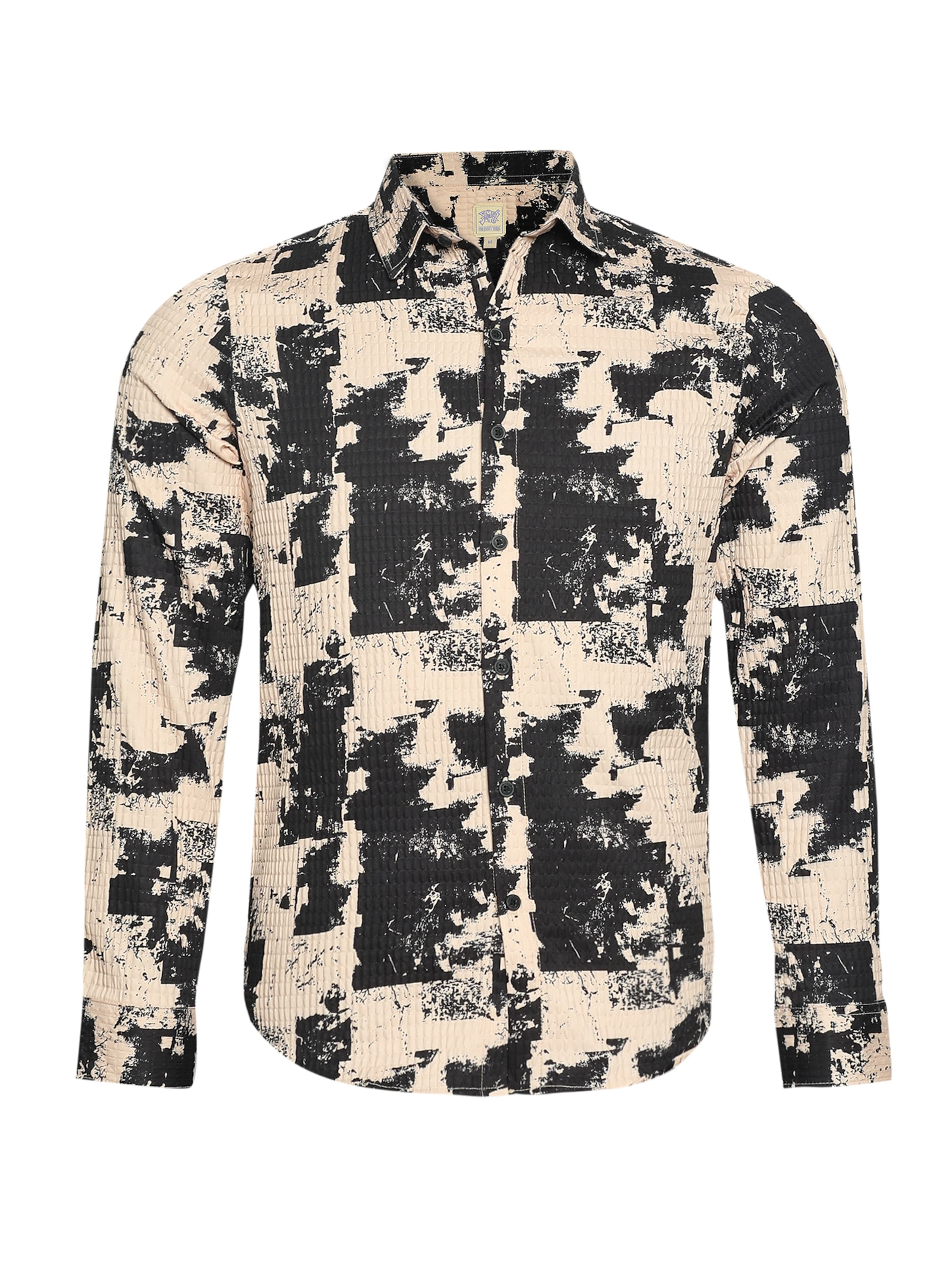 Campus Sutra Regular fit Πουκάμισο σε μπεζ: μπροστά