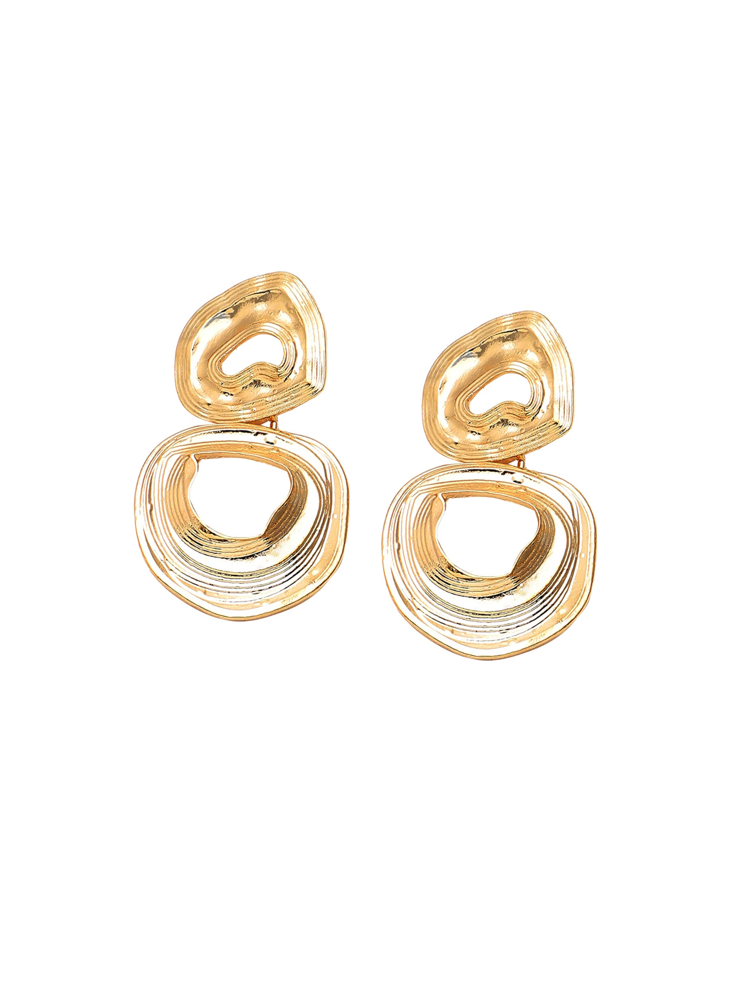 SOHI Náušnice 'Rithara' - Zlatá: predná strana