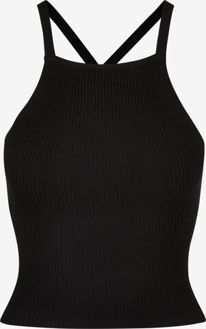 Urban Classics Knitted Top in Black: front