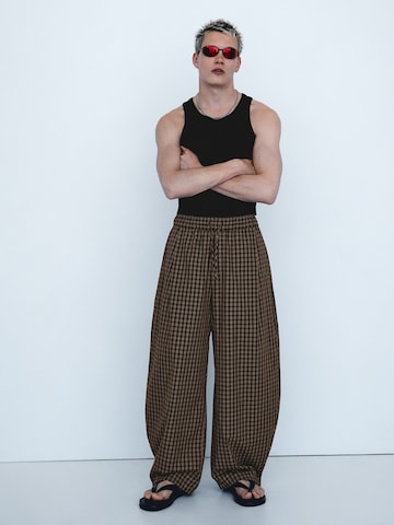 Bershka Baggy Bukser i sort
