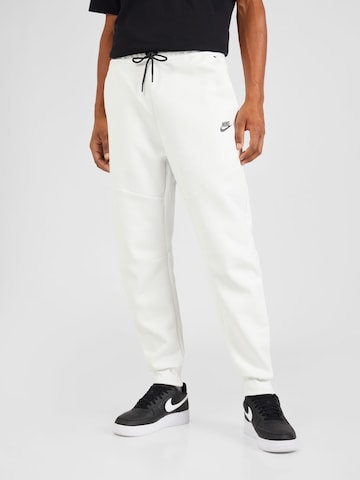Nike Sportswear Tapered Pants in White: front