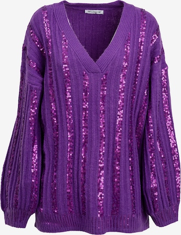 purpurinė Influencer Megztinis: priekis