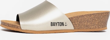 Bayton - Zapatos abiertos 'Ventura' en oro: frente