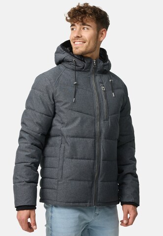 INDICODE JEANS Winter jacket 'Circus' in Grey: front