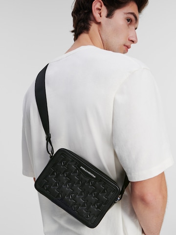 Karl Lagerfeld - Bolso de hombro en negro: frente