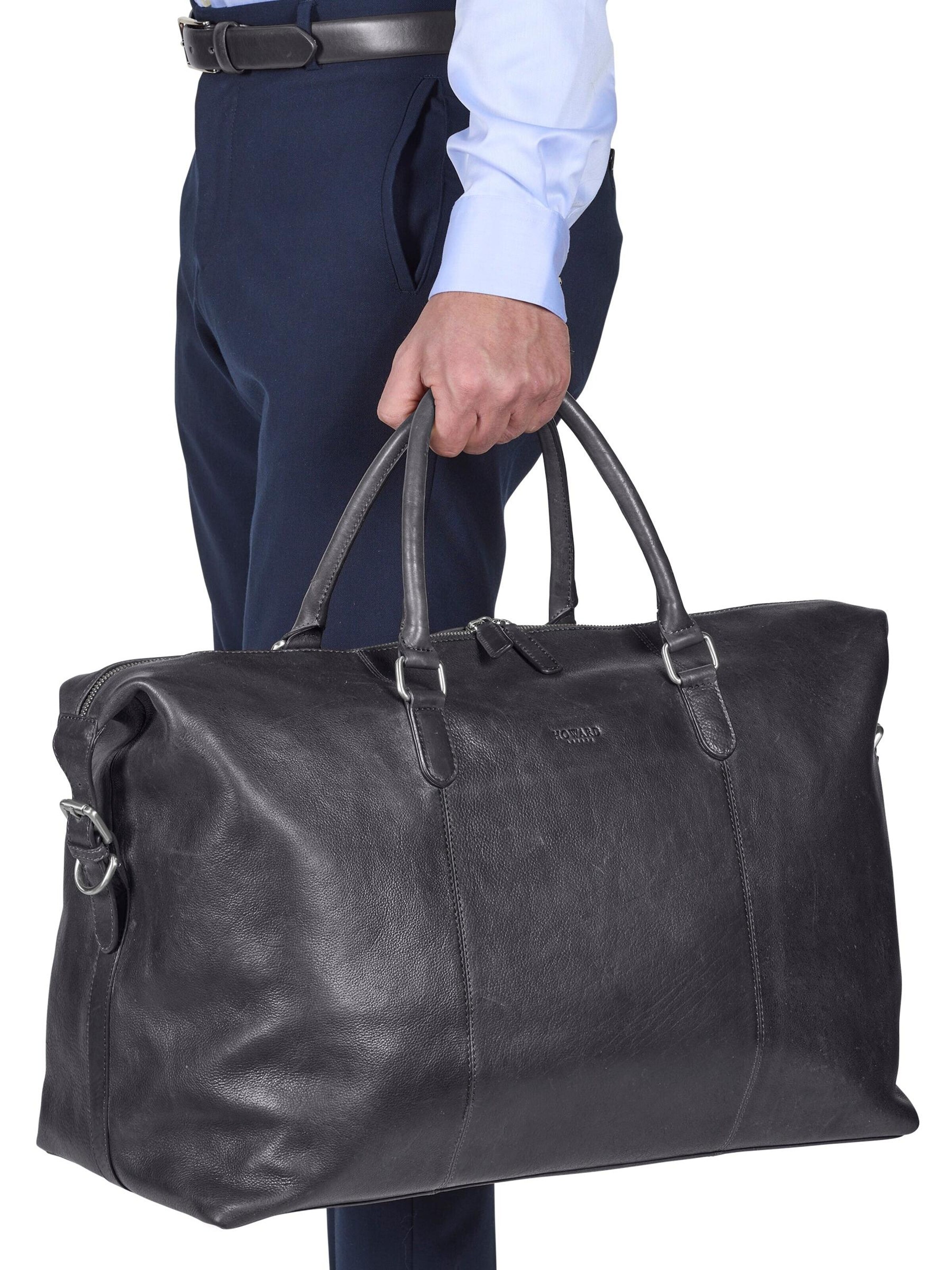 Borsa weekend 'Jacob' di Howard London in nero: frontale