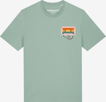 Watapparel Shirt 'Rainbow Cassette' in Green: front