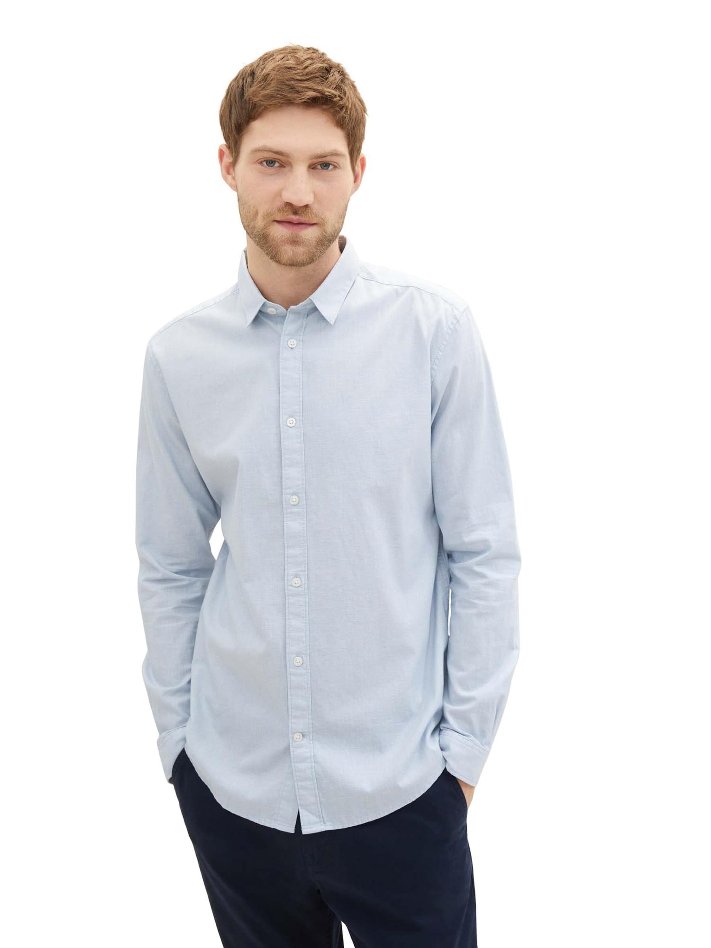 TOM TAILOR Slim fit Button Up Shirt in Blue
