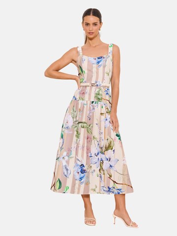 Lipsy Jurk in Beige: voorkant