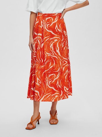 SELECTED FEMME Rok 'Sirine' in Oranje: voorkant