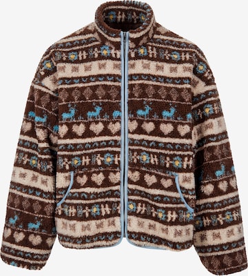 Veste en polaire usha WHITE LABEL en marron : devant
