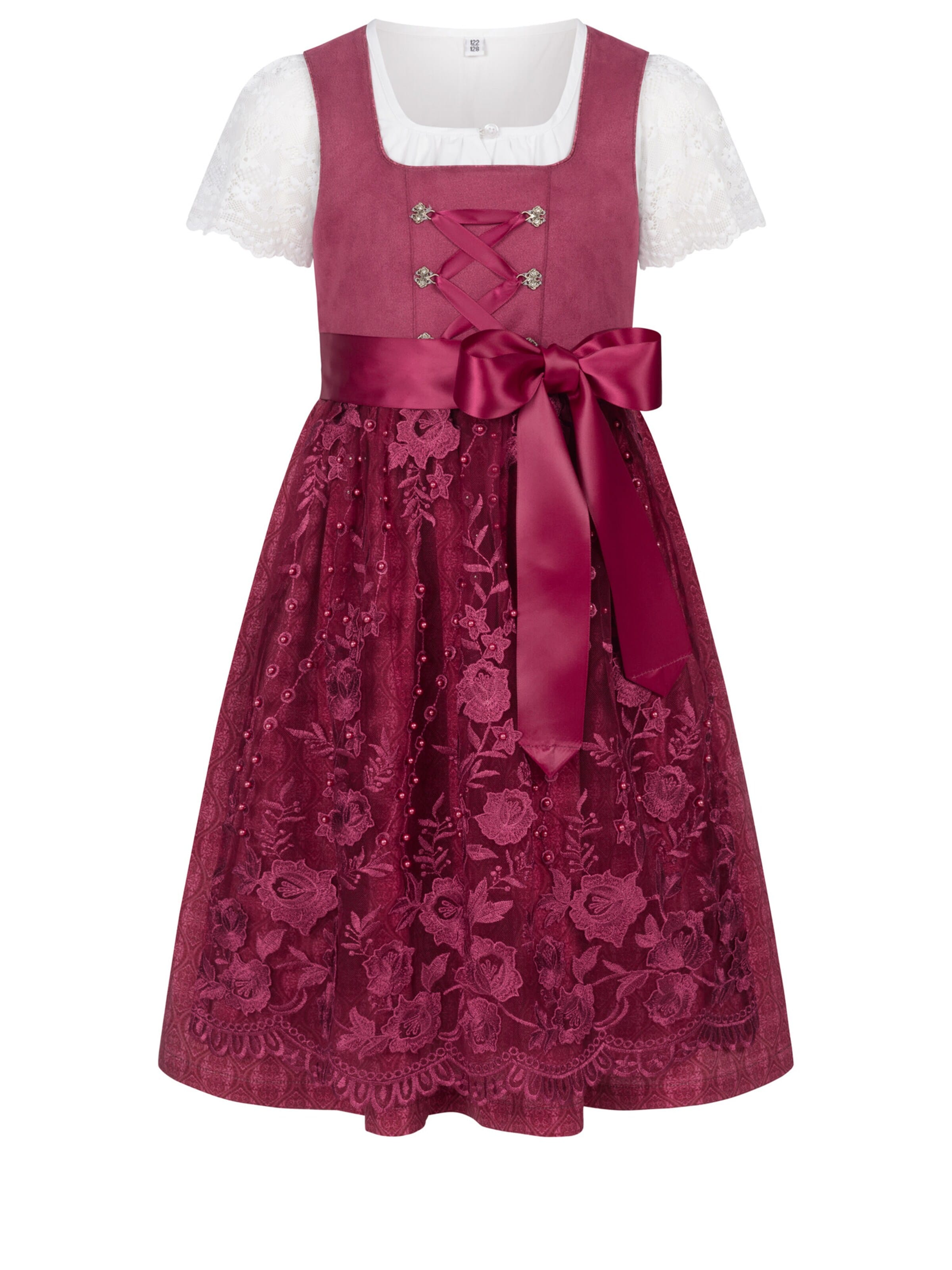 Trachtenhof Nübler Dress 'Kinderdirndl Gundi' in 104 in Berry, Item view